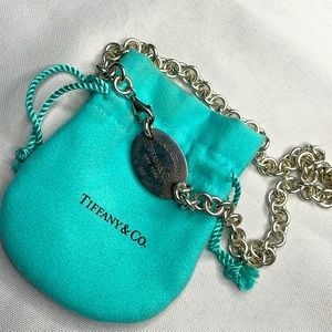 Tiffany Choker Necklace With Bag. Please Return To Tiffany & Co. New York 925